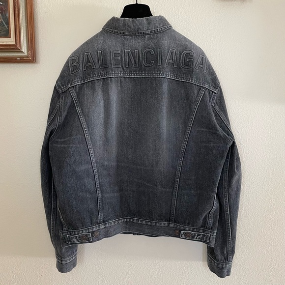 Balenciaga Logo Denim Jacket, Authentic - Picture 2 of 5